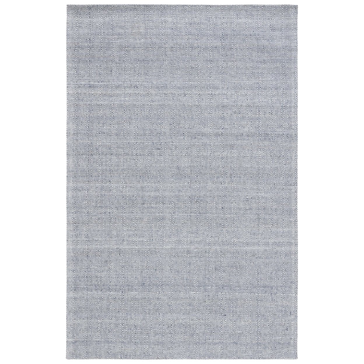 SAFAVIEH Martha Stewart Wilton Geometric Area Rug, Blue/Ivory, 8' x 10'