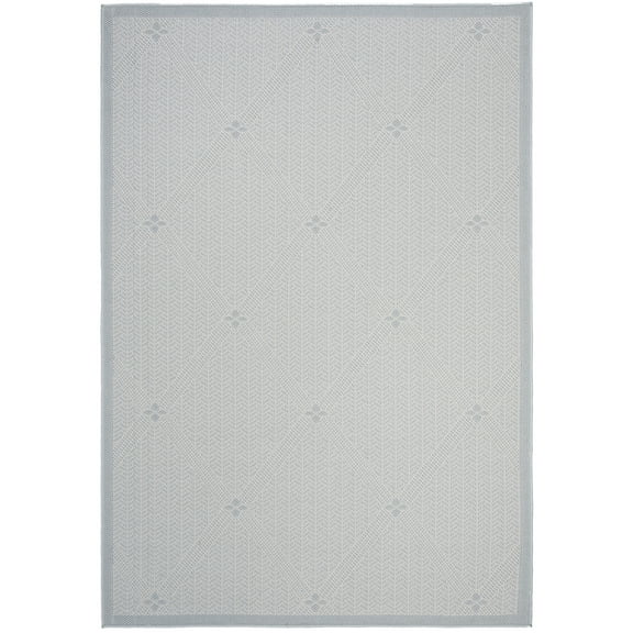 SAFAVIEH Martha Stewart Yimani Indoor Diamond Trellis Indoor/Outdoor Area Rug, Silver/Grey, 4'5" x 6'5"