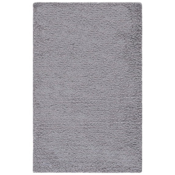 SAFAVIEH Martina Solid Sheep Polyester Shag Area Rug, Grey, 8' x 10'