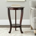 thumbnail image 1 of SAFAVIEH Mary Solid Rustic Tri-Leg Pedestal Side Table, Dark Cherry, 1 of 5