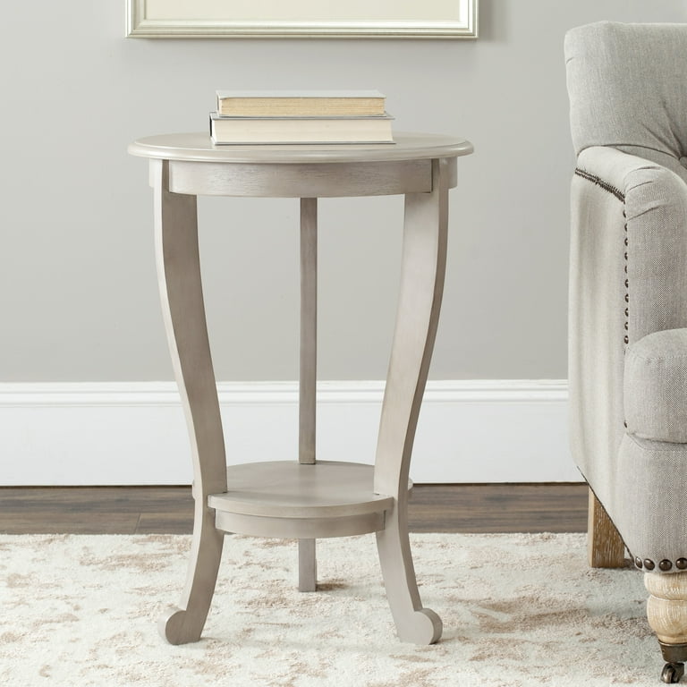 SAFAVIEH Mary Solid Rustic Tri Leg Pedestal Side Table Vintage Grey