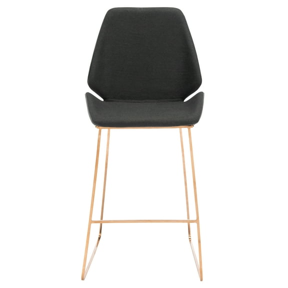 SAFAVIEH Masami Modern Style Counter Stool, Black/Gold (19.8 in. W x 22 in. D x 40 in. H)