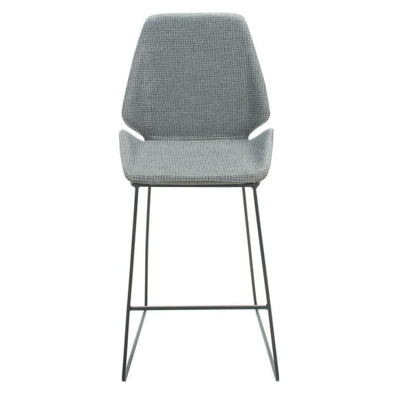 SAFAVIEH Masami Modern Style Counter Stool, Grey/Black (19.8 in. W x 22 in. D x 40 in. H)