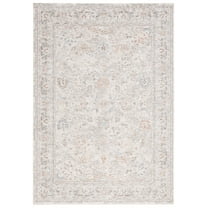 SAFAVIEH Mason Blazhe Medallion Polyester Area Rug, Grey/Ivory Rust, 8' x 10'