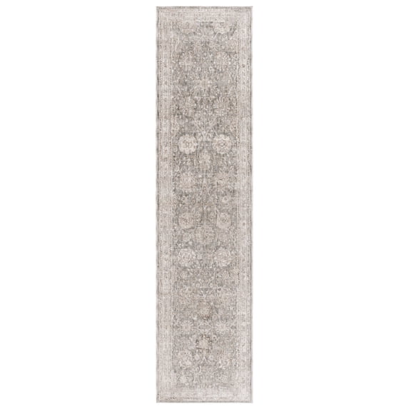 SAFAVIEH Mason Mansel Medallion Polyester Runner Rug, Beige/Dark Gray Ivory, 2' x 8'