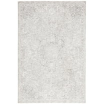 SAFAVIEH Mason Mia Medallion Polyester Area Rug, Beige/Dark Gray, 8' x 10'
