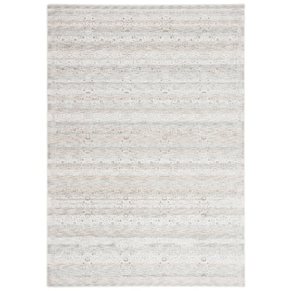 SAFAVIEH Mason Patrice Medallion Polyester Area Rug, Beige/Gray Ivory, 5'3" x 7'6"