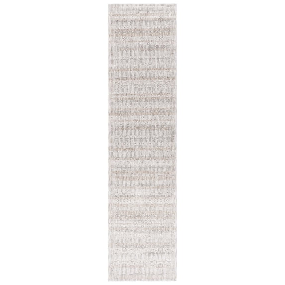 SAFAVIEH Mason Patrice Medallion Polyester Runner Rug, Beige/Gray Ivory, 2' x 8'