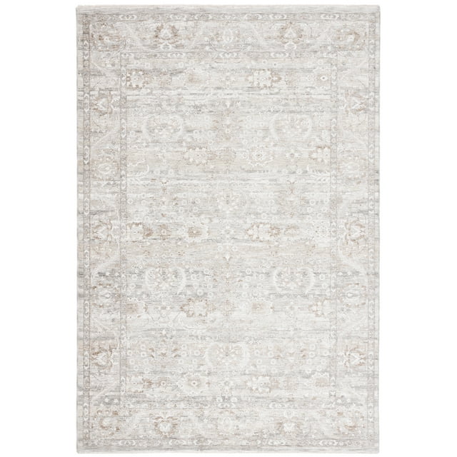 SAFAVIEH Mason Raeyln Medallion Polyester Area Rug, Gray/Beige, 4' x 6'