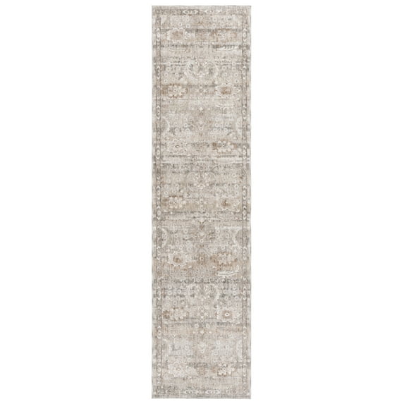SAFAVIEH Mason Raeyln Medallion Polyester Runner Rug, Gray/Beige, 2' x 6'