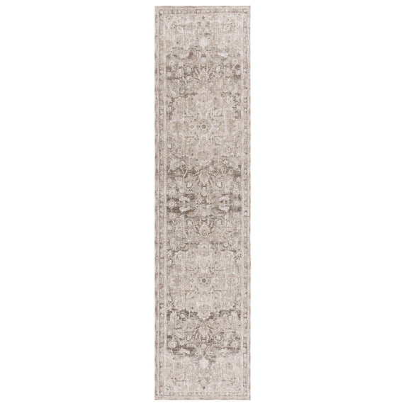 SAFAVIEH Mason Winslow Medallion Polyester Runner Rug, Beige/Green, 2' x 8'
