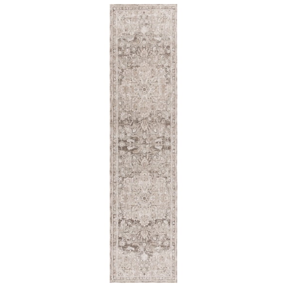 SAFAVIEH Mason Winslow Medallion Polyester Runner Rug, Beige/Green, 2' x 8'