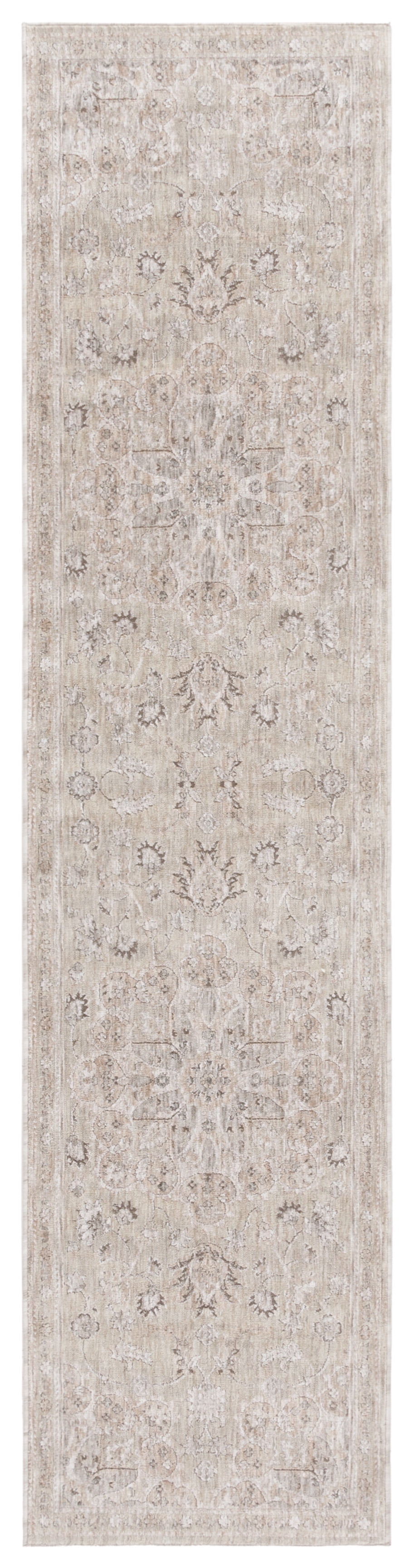 Mason Light Gray and Green Wool Runner Rug