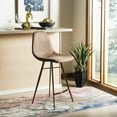 thumbnail image 1 of SAFAVIEH Mathison Modern Glam Counter Stool with Footrest, Brown, 1 of 10