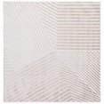 thumbnail image 1 of SAFAVIEH Maya Sheldon Geometric Striped Area Rug, Ivory, 6'7" x 6'7" Square, 1 of 10