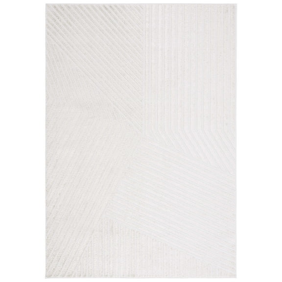 SAFAVIEH Maya Sheldon Geometric Striped Area Rug, Ivory, 8' x 10'