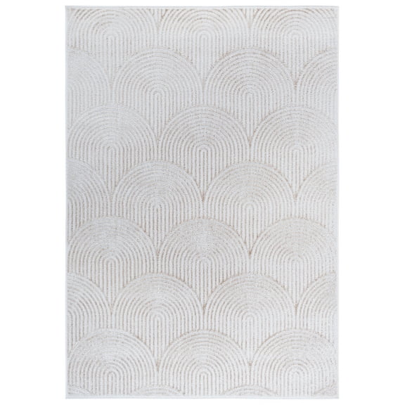 SAFAVIEH Maya Tamzen Geometric Area Rug, Ivory/Beige, 8' x 10'