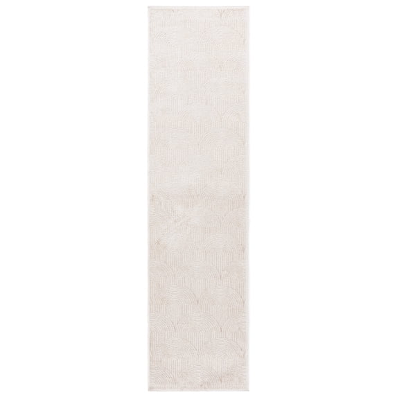SAFAVIEH Maya Tamzen Geometric Runner Rug, Ivory/Beige, 2' x 8'