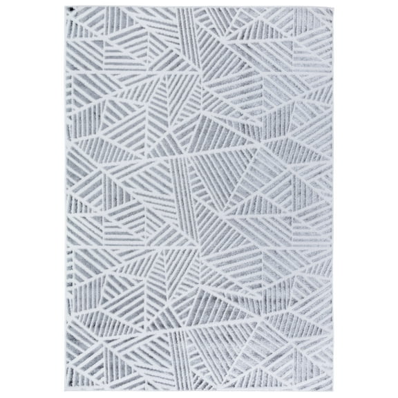 SAFAVIEH Maya Vaughn Geometric Area Rug, Ivory/Grey, 8' x 10'