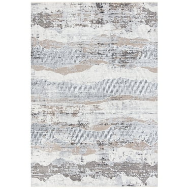SAFAVIEH Mayflower Chase Abstract Area Rug, Blue/Ivory, 5'5" x 7'6"