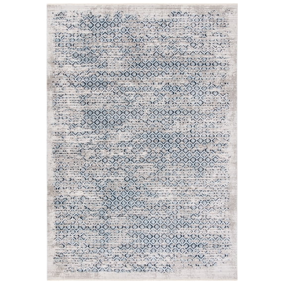 SAFAVIEH Mayflower Huntington Diamond Area Rug, Ivory/Blue, 4'5" x 6'5"
