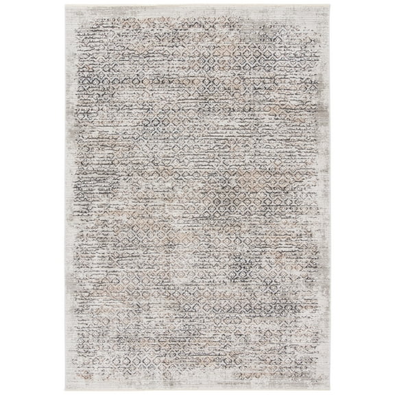 SAFAVIEH Mayflower Huntington Diamond Area Rug, Ivory/Grey, 4'5" x 6'5"
