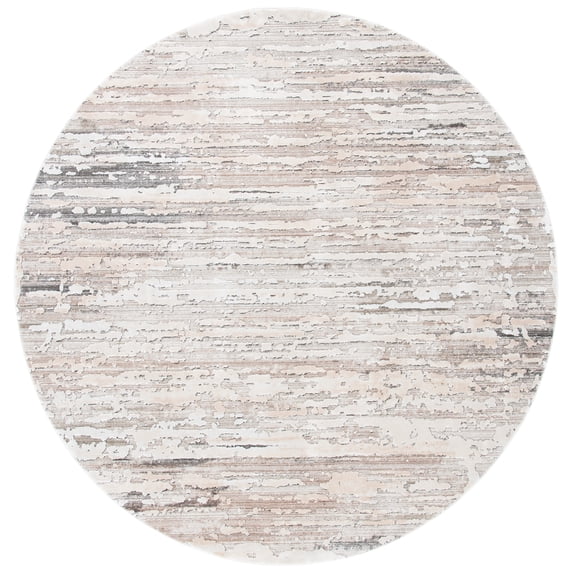 SAFAVIEH Mayflower Johanna Distressed Area Rug, Beige/Grey, 6'7" x 6'7" Round
