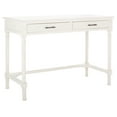 thumbnail image 1 of SAFAVIEH Mckinlee Solid Retro 2 Drawer Writing Desk, Distressed White, 1 of 15