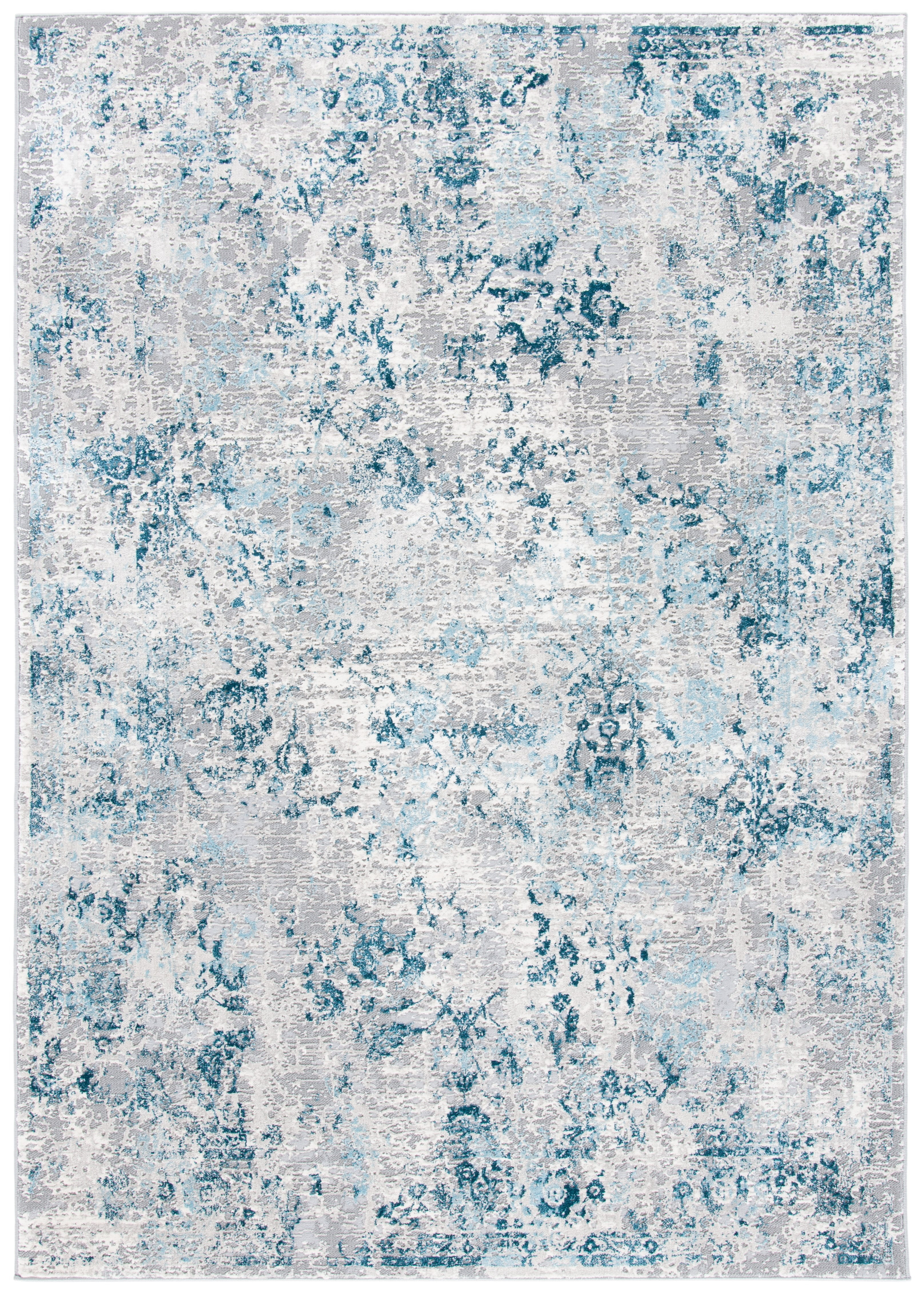 SAFAVIEH Meadow Adrian Medallion Area Rug, Grey/Blue, 8' x 10 ...