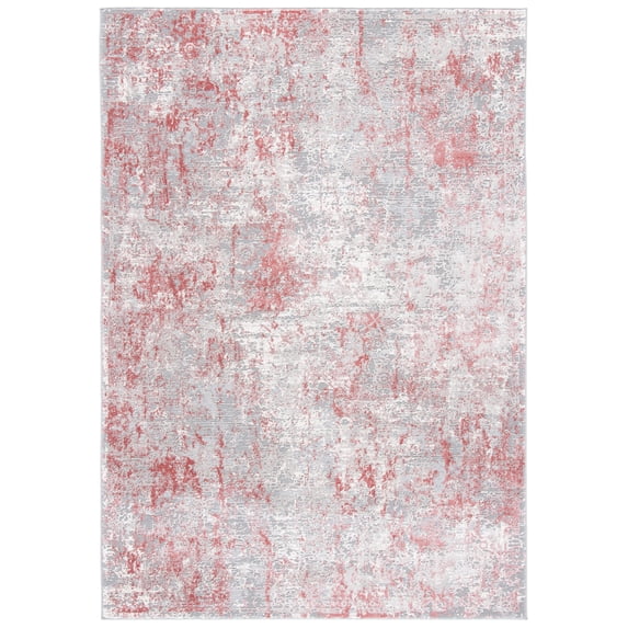 SAFAVIEH Meadow Adrian Medallion Area Rug, Grey/Pink, 6' x 9'
