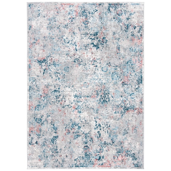 SAFAVIEH Meadow Adrian Medallion Area Rug, Light Grey/Blue, 4' x 6'
