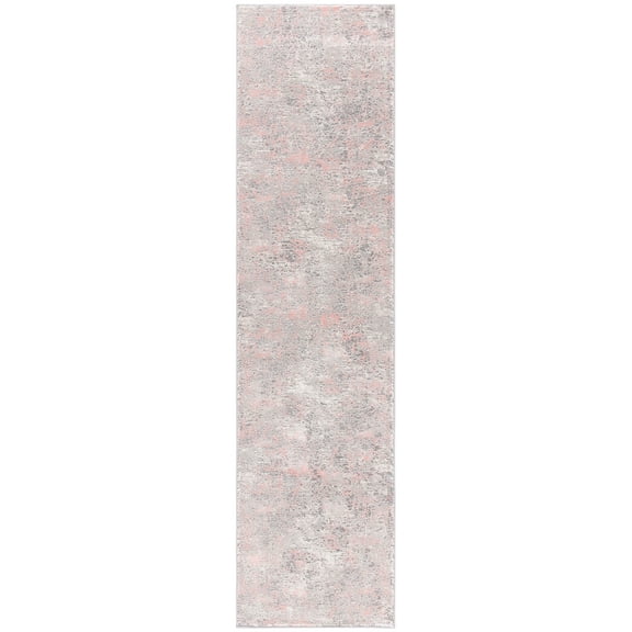 SAFAVIEH Meadow Adrian Medallion Runner Rug, Grey/Pink, 2' x 5'