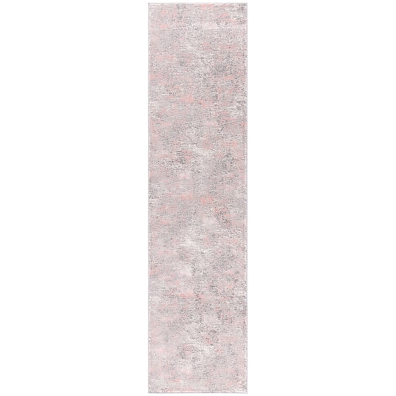 SAFAVIEH Meadow Adrian Medallion Runner Rug, Grey/Pink, 2' x 7'