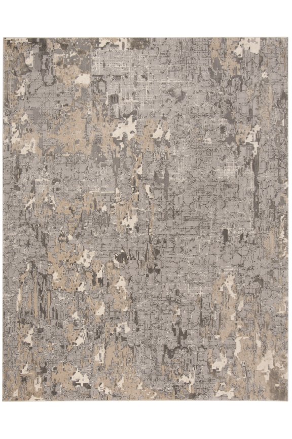 Meadow Bairre Abstract Area Rug, Grey, 11' x 15'