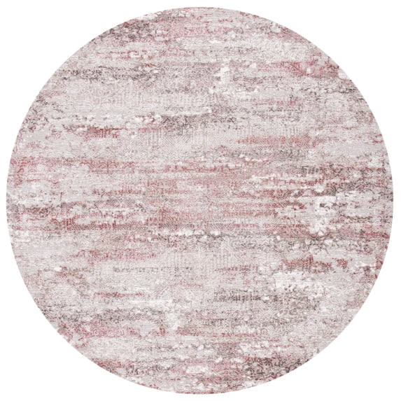 SAFAVIEH Meadow Beulah Abstract Area Rug, Beige/Pink, 6'7" x 6'7" Round