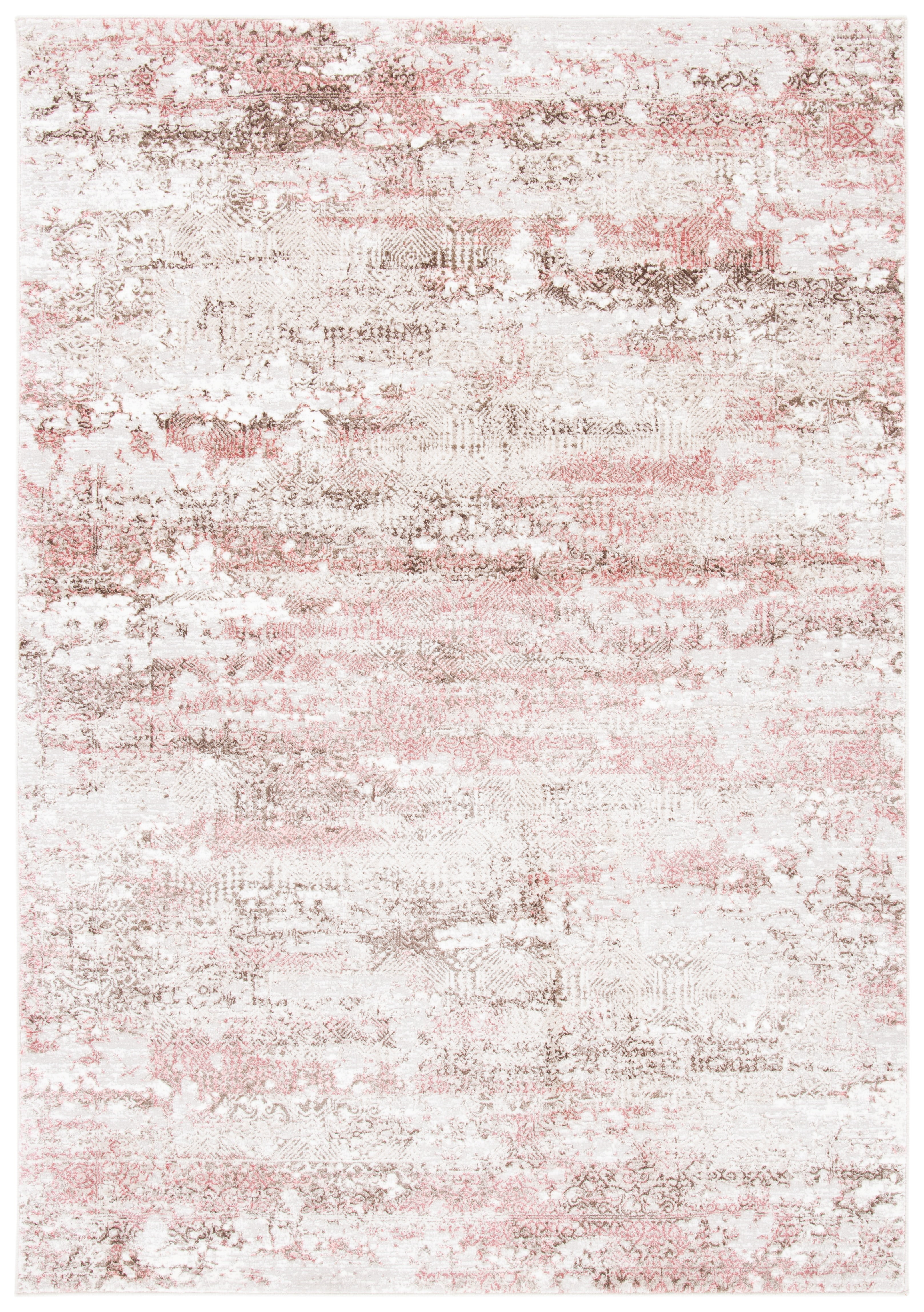 SAFAVIEH Meadow Beulah Abstract Area Rug, Beige/Pink, 9' x 12'