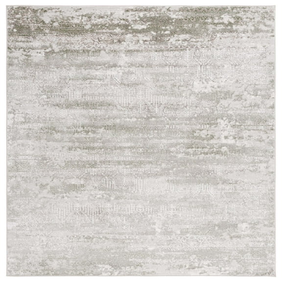SAFAVIEH Meadow Beulah Abstract Area Rug, Beige/Sage, 6'7" x 6'7" Square