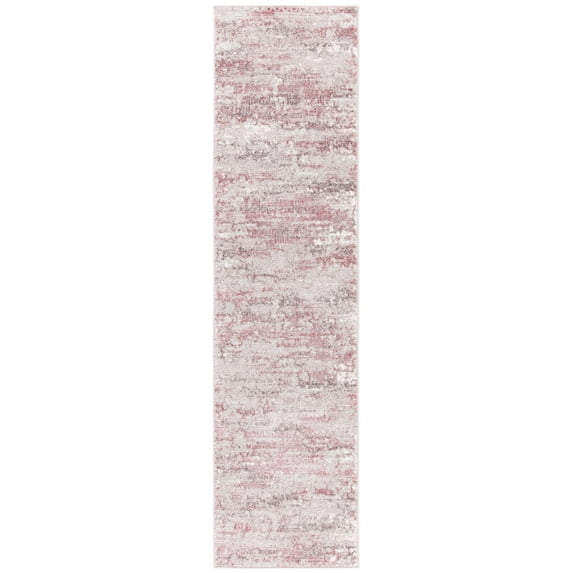 SAFAVIEH Meadow Beulah Abstract Runner Rug, Beige/Pink, 2' x 13'