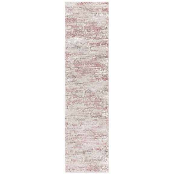 SAFAVIEH Meadow Beulah Abstract Runner Rug, Beige/Pink, 2' x 5'