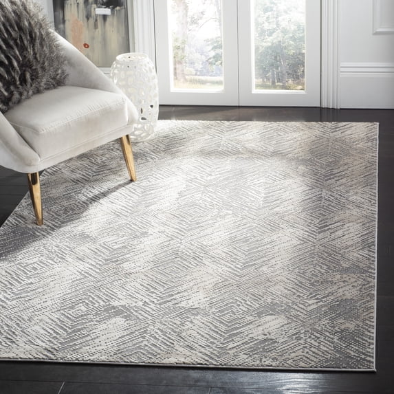 Safavieh Meadow Brandt Geometric Area Rug, Ivory/Gray, 5'3" x 7'6"