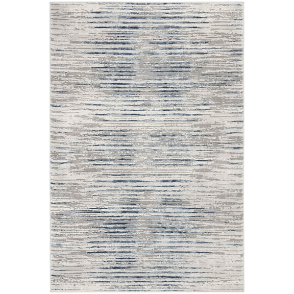 SAFAVIEH Meadow Carolus Striped Area Rug, Grey/Light Grey, 3'3" x 5'