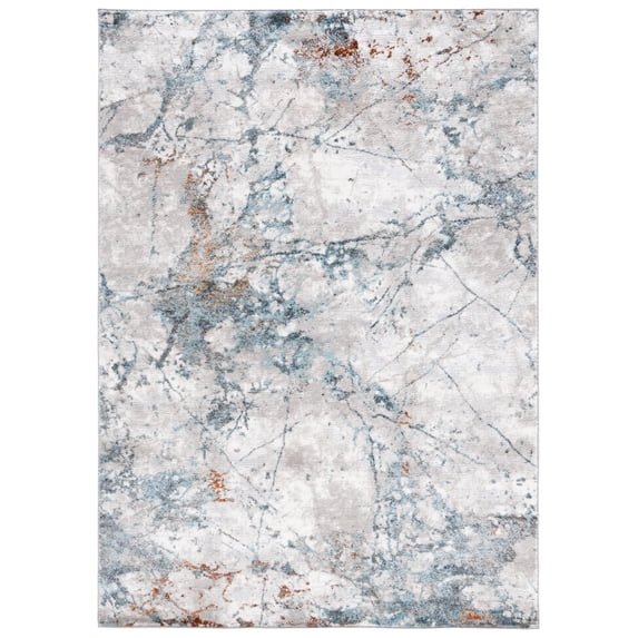SAFAVIEH Meadow Carrie Distressed Area Rug, Grey/Blue, 4' x 6'