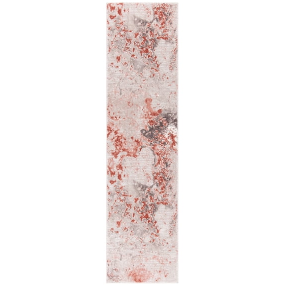 SAFAVIEH Meadow Cole Distressed Runner Rug, Beige/Pink, 2' x 7'