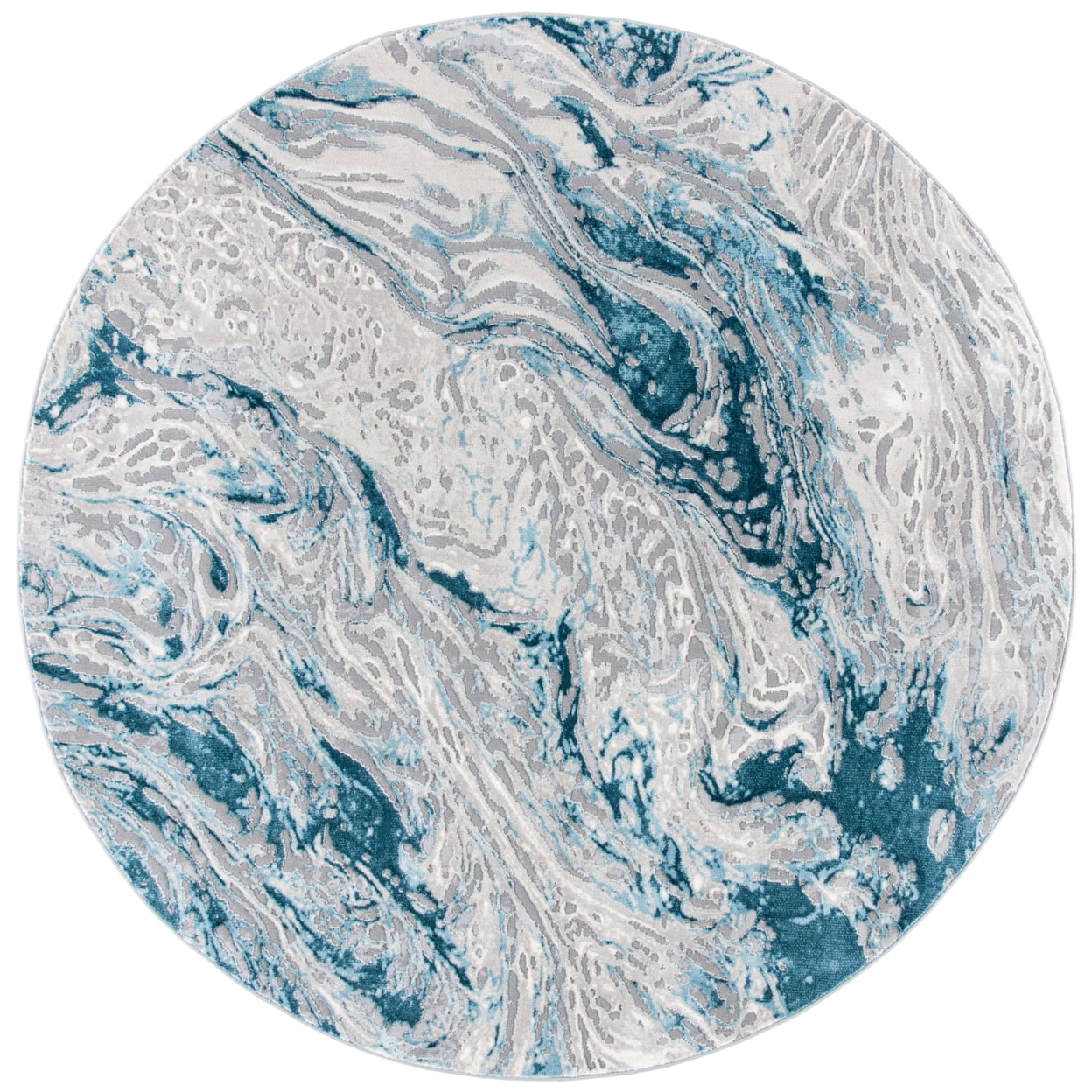 SAFAVIEH Meadow Collection MDW568F Grey / Blue Rug