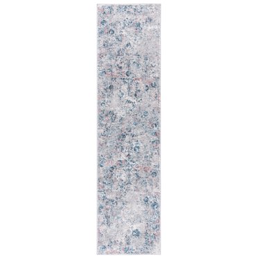SAFAVIEH Meadow Abstract Accent Rug – 4' X 6', Light Grey & Blue, Non-Shedding & Easy Care