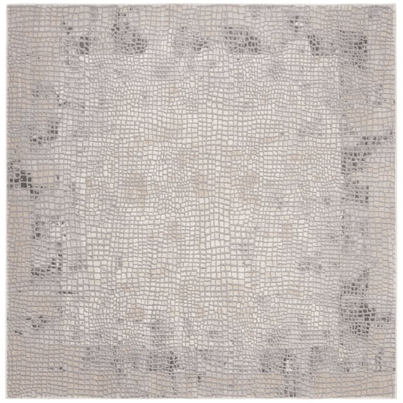 SAFAVIEH Meadow Curtis Abstract Area Rug, Taupe/Grey, 6'7" x 6'7" Square