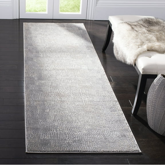 SAFAVIEH Meadow Curtis Abstract Runner Rug, Taupe/Grey, 2'7" x 8'