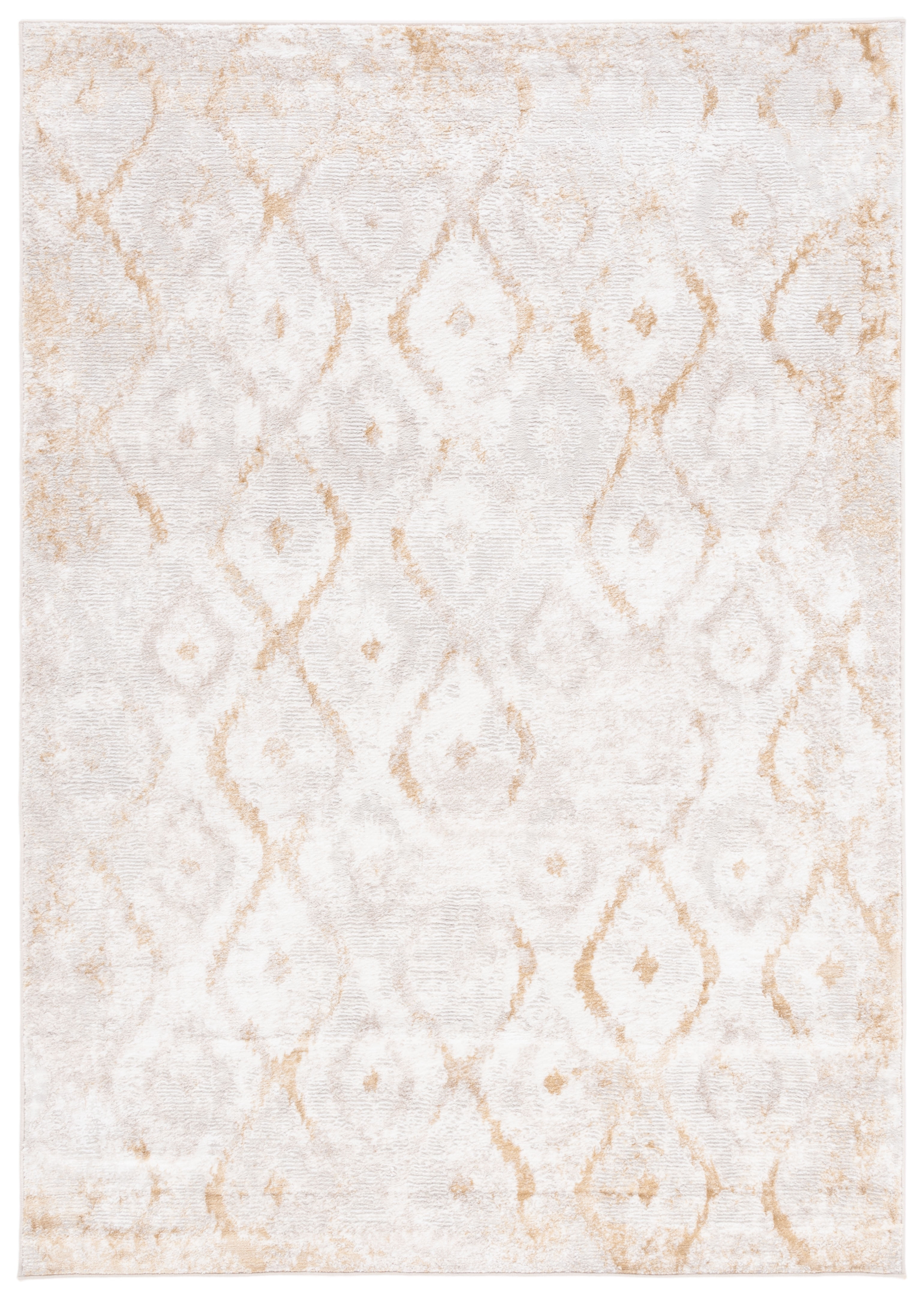 SAFAVIEH Meadow Doncho Diamond Area Rug, Ivory/Gold, 4' x 6'