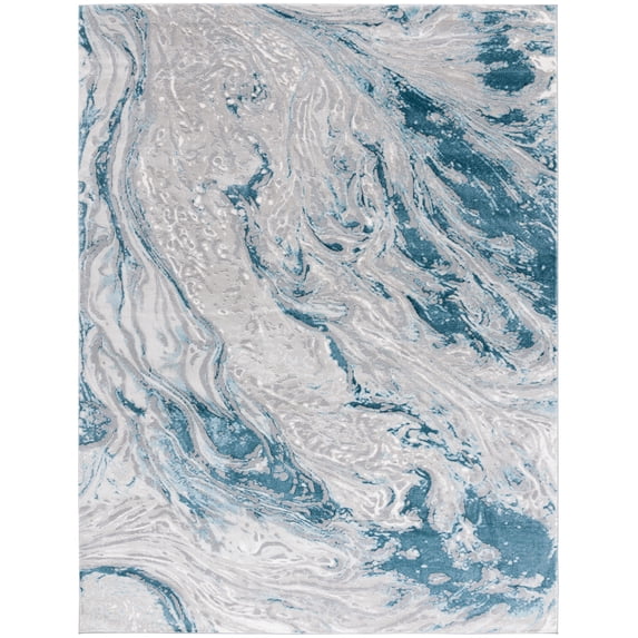 SAFAVIEH Meadow Giovanni Abstract Area Rug, Grey/Blue, 9' x 12'