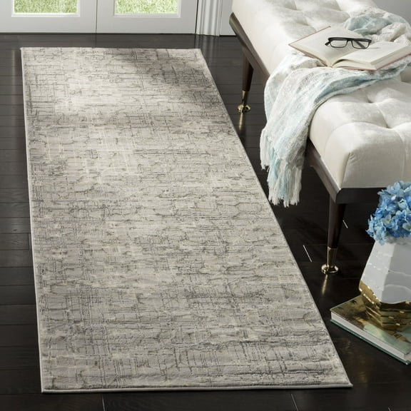 SAFAVIEH Meadow Jaslyn Abstract Runner Rug, Grey, 2'7" x 8'